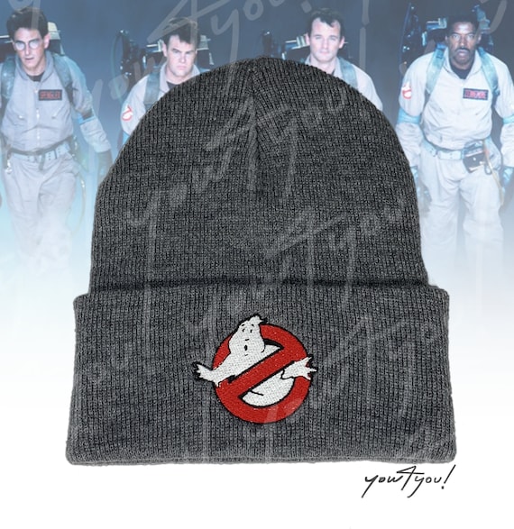 Ghost Busters Beanie No Entry For Ghost Hat Embroidered Design