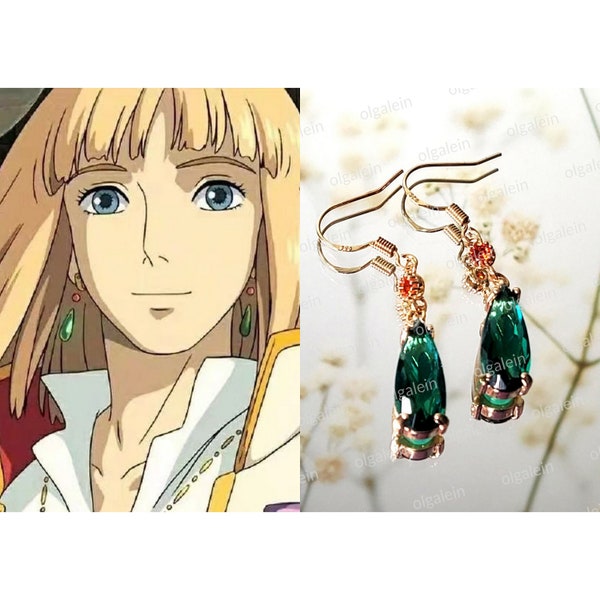 Cute Howl's Moving Castle inspired Anime Cosplay Howl Earrings Schmuck Süße Ohrringe Kpop Style Silber Silver 925