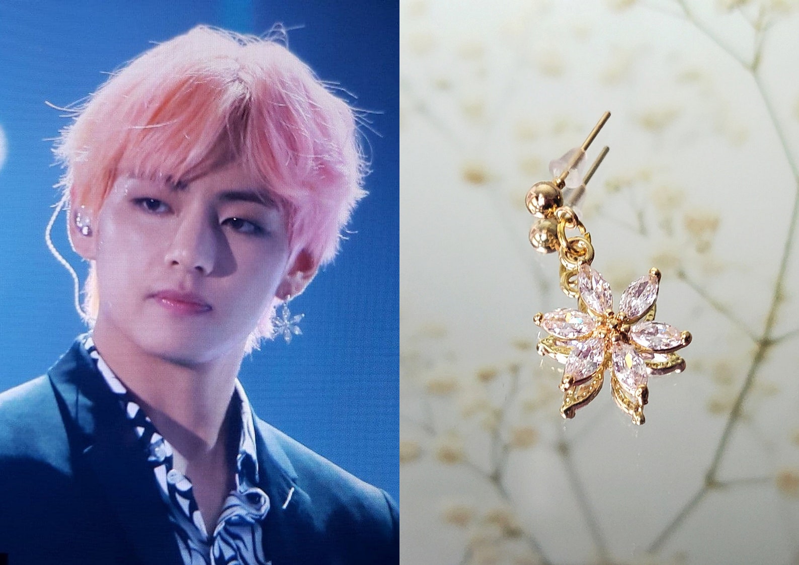 taehyung wearing earrings