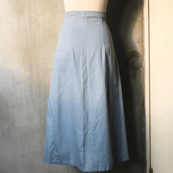 1970s homemade pale blue A line skirt - image 4