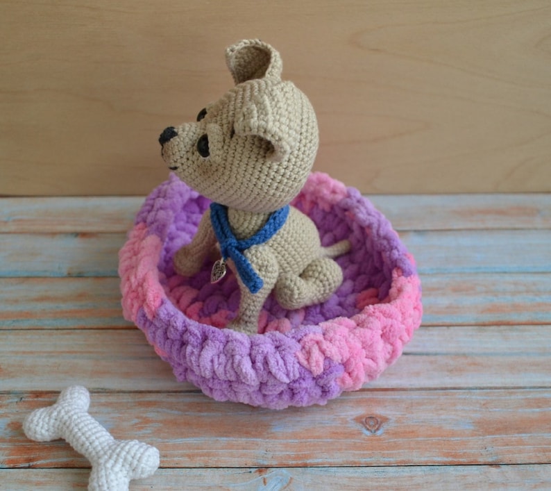 Welpen Hund Amigurumi häkeln Amigurumi kleiner Hund Häkeln Etsy
