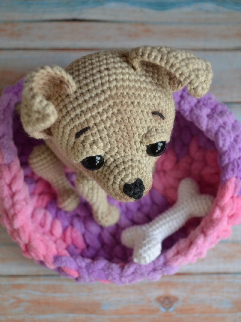 Welpen Hund Amigurumi häkeln Amigurumi kleiner Hund Häkeln Etsy