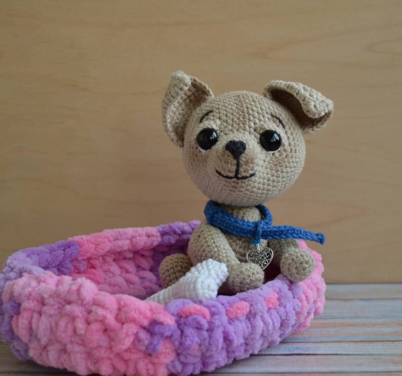 Welpen Hund Amigurumi häkeln Amigurumi kleiner Hund Häkeln Etsy