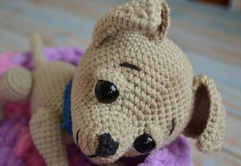 Welpen Hund Amigurumi häkeln Amigurumi kleiner Hund Häkeln Etsy