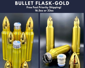 Bullet Shaped Water/Coffee Bottle 17oz or 33oz- Perfect Xmas gift.