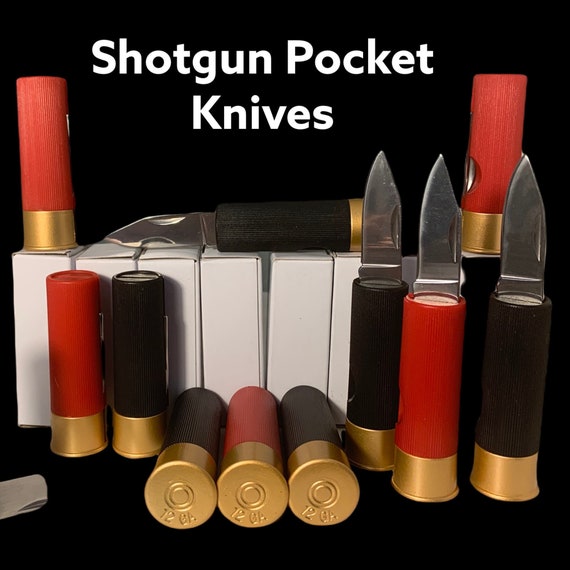 12 Gauge Shotgun Shell Pocket Knife Hunting Camping Knife Etsy