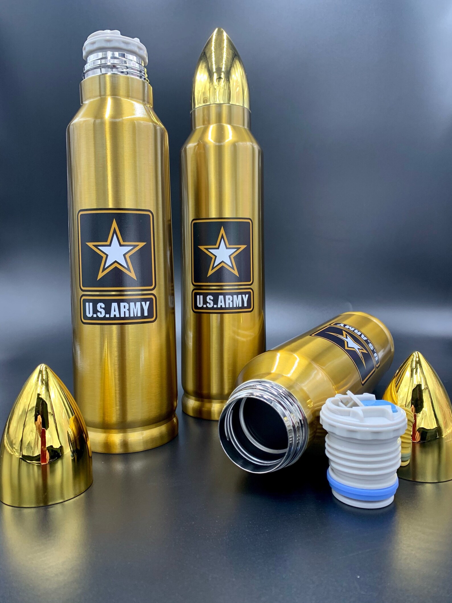 Large Bullet Shaped Thermos with US Army logo military Etsy