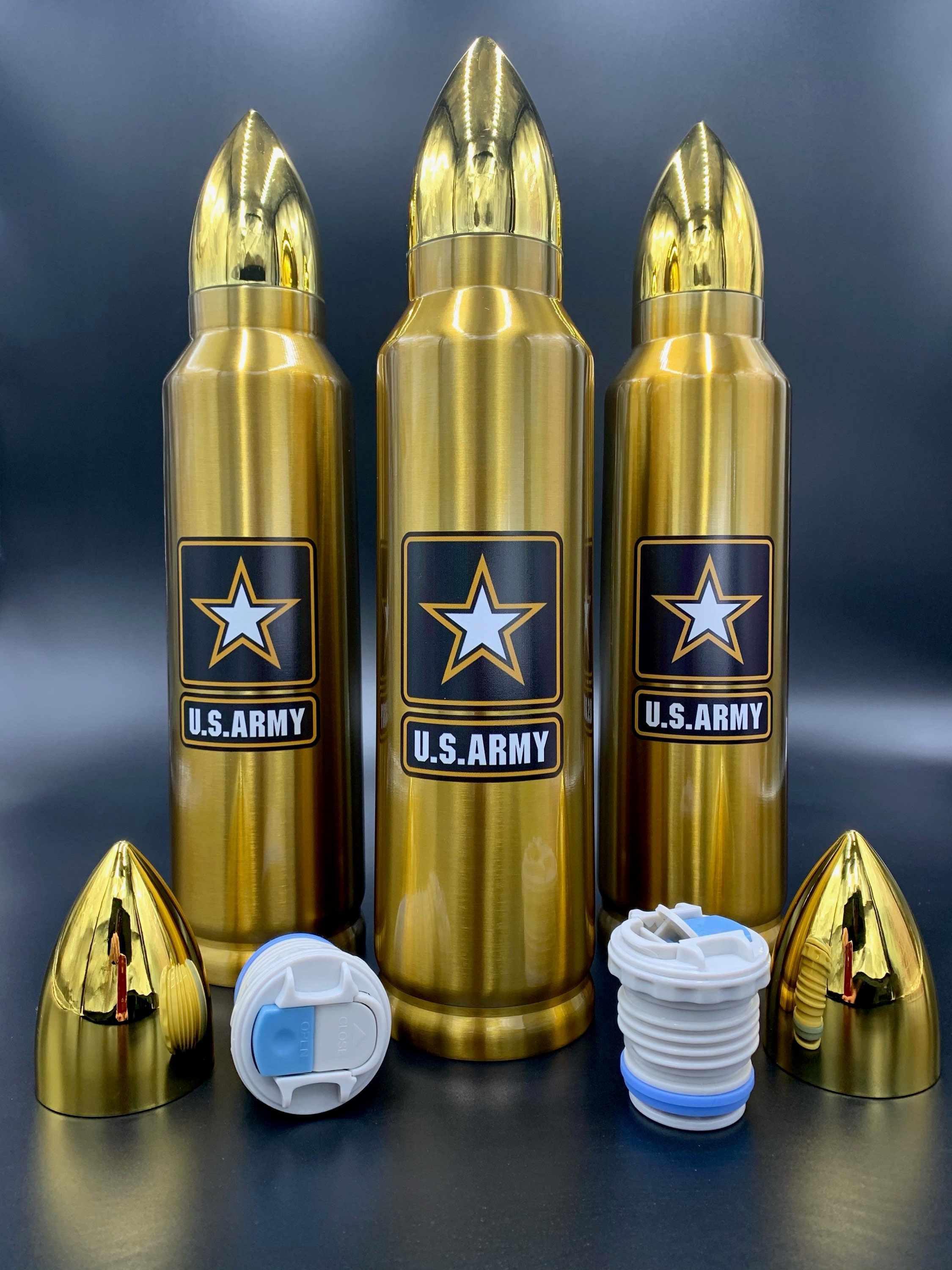 Large Bullet Shaped Thermos with US Army logo military Etsy