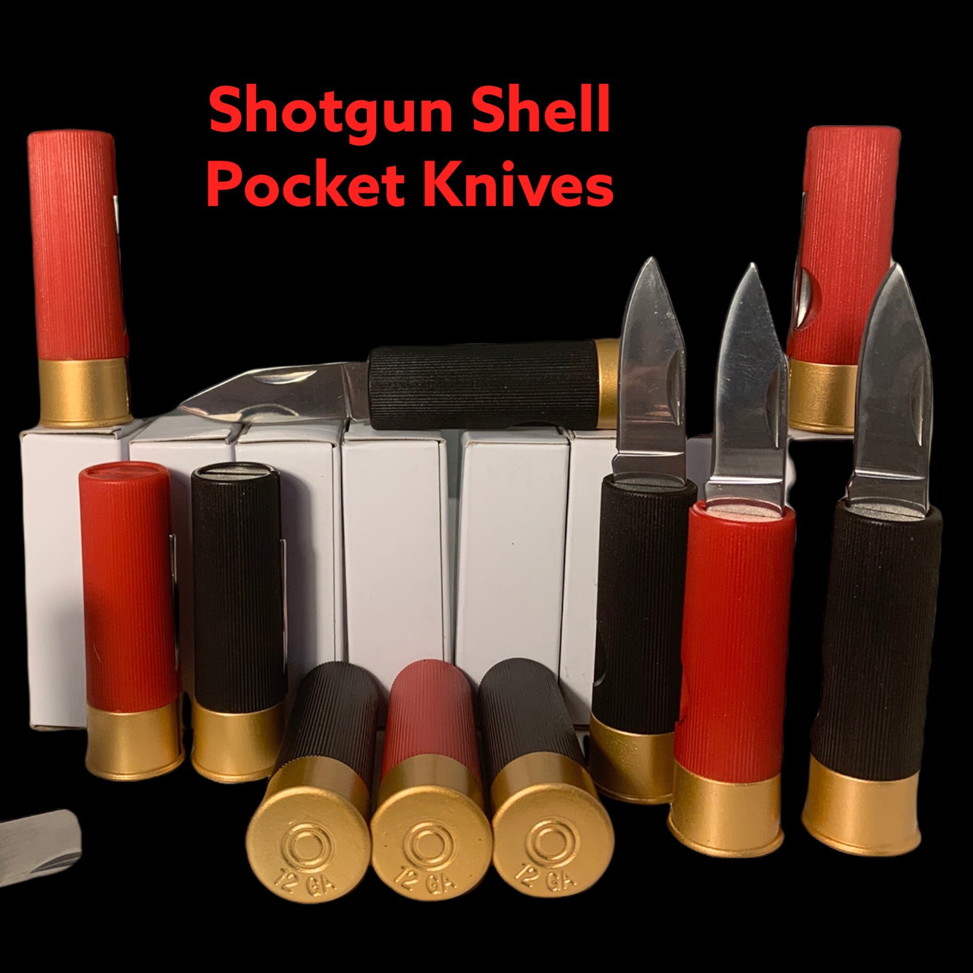 Pocket knife 12 Gauge shotgun shell bullet replica - Robson's Tool King Store