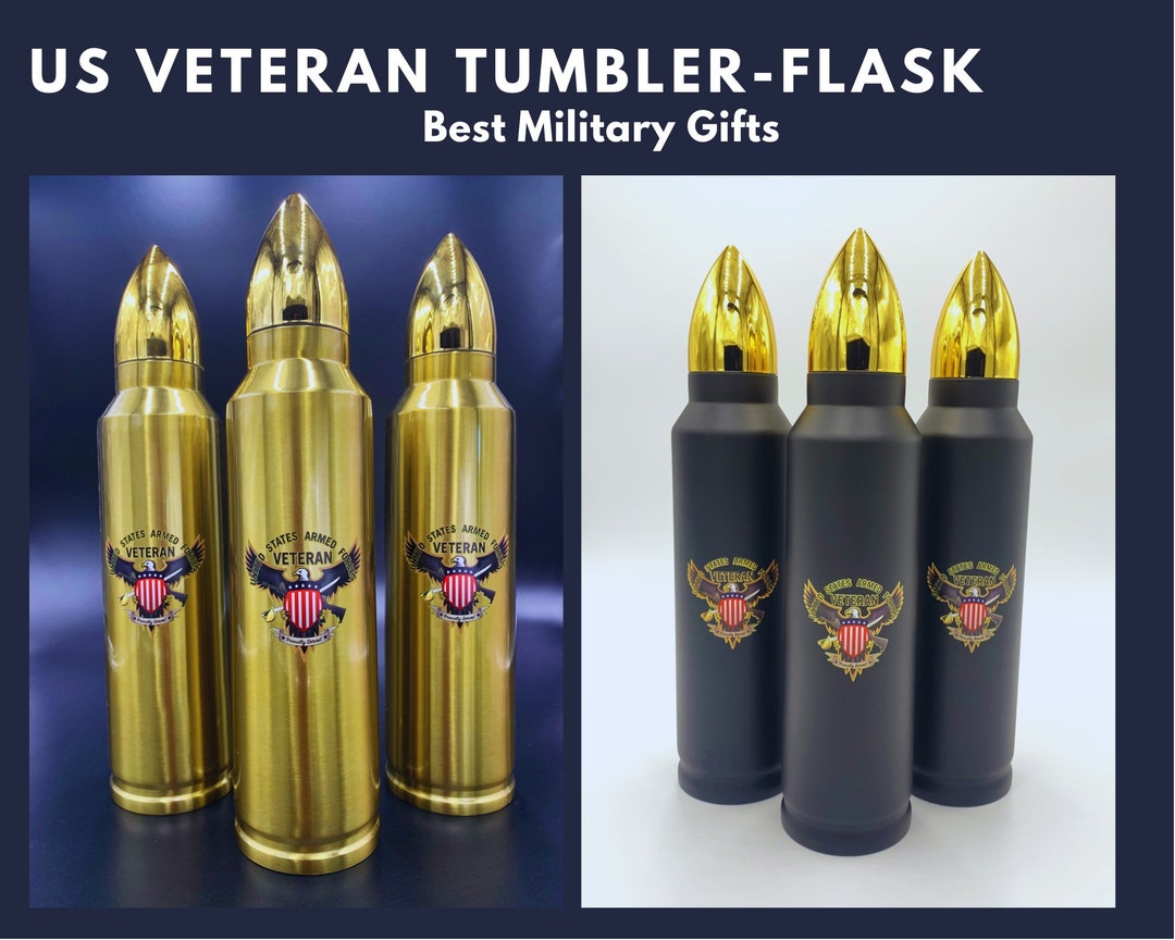 Military Blue Thermos Bottle