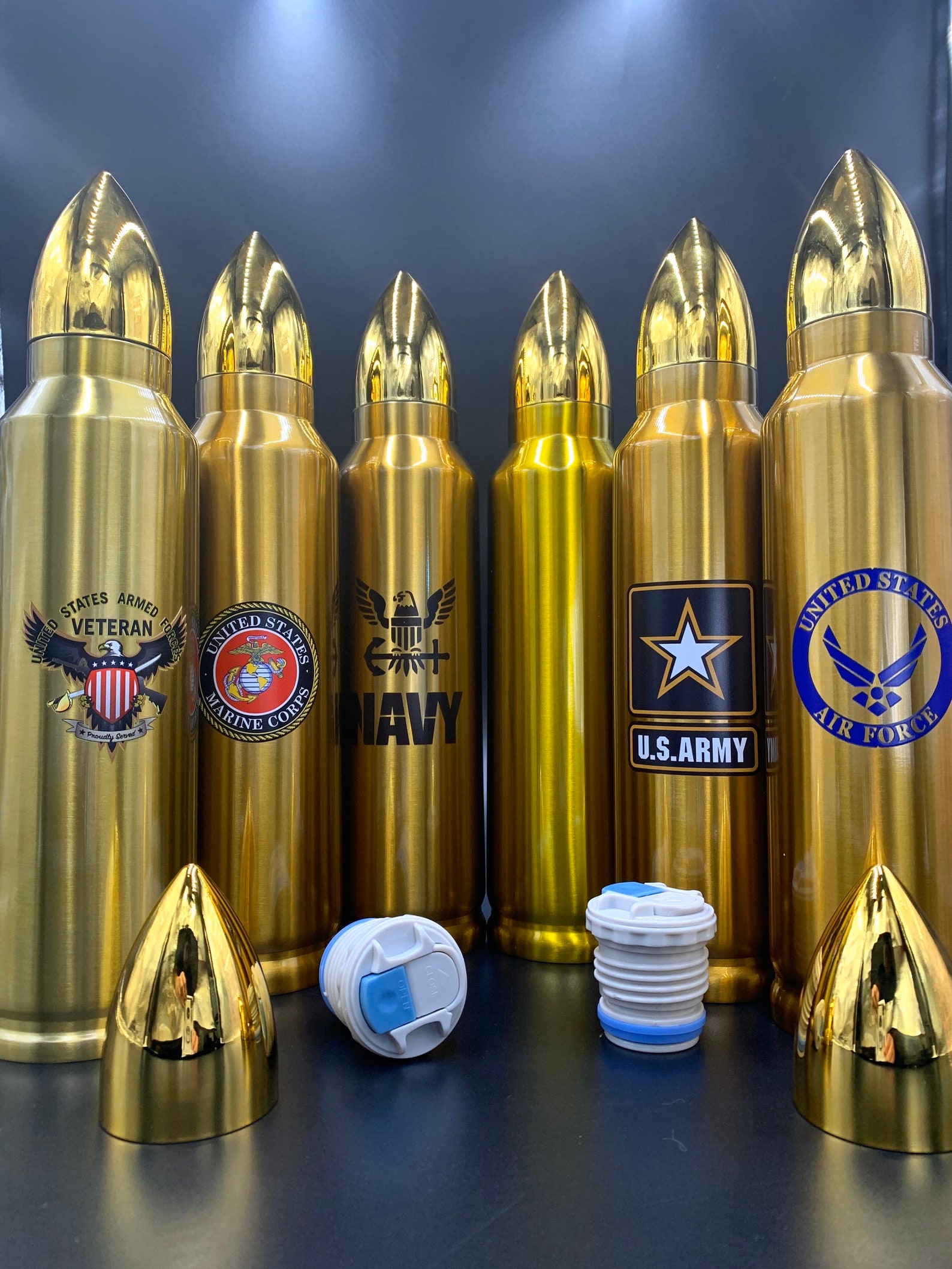 Large Bullet Shaped Thermos with US Army logo military Etsy