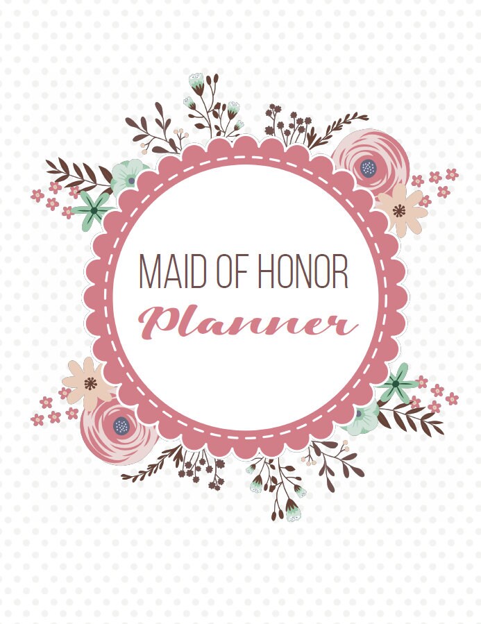 The Maid of Honor Printable and Planner Bundle - Etsy
