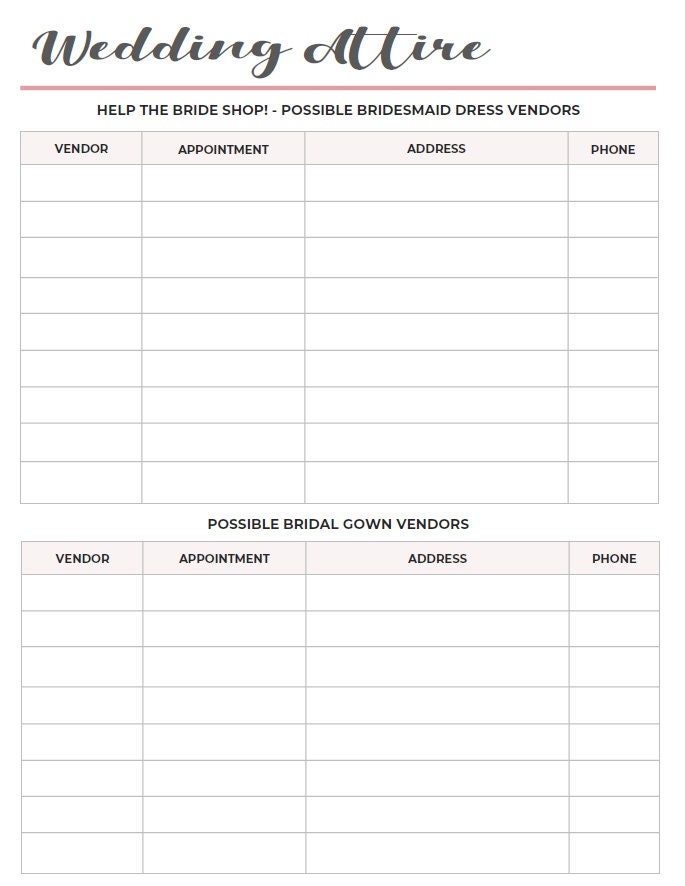 The Maid of Honor Printable and Planner Bundle - Etsy