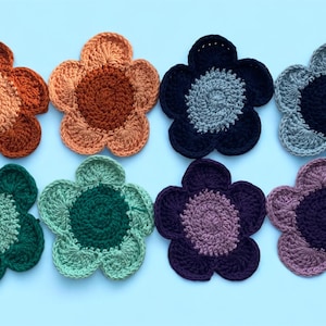 Handmade Crochet Flower Coasters | Colorful Boho Table Decor | Eco-Friendly Gift Idea for Home & Coffee Lovers | Set of 2 Mug Rugs
