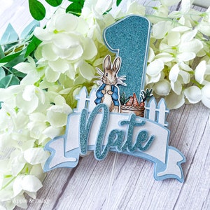 Topper per torta di compleanno personalizzato di Peter Rabbit