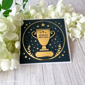 Carte de fête des pères Papercut Meilleur papa du monde