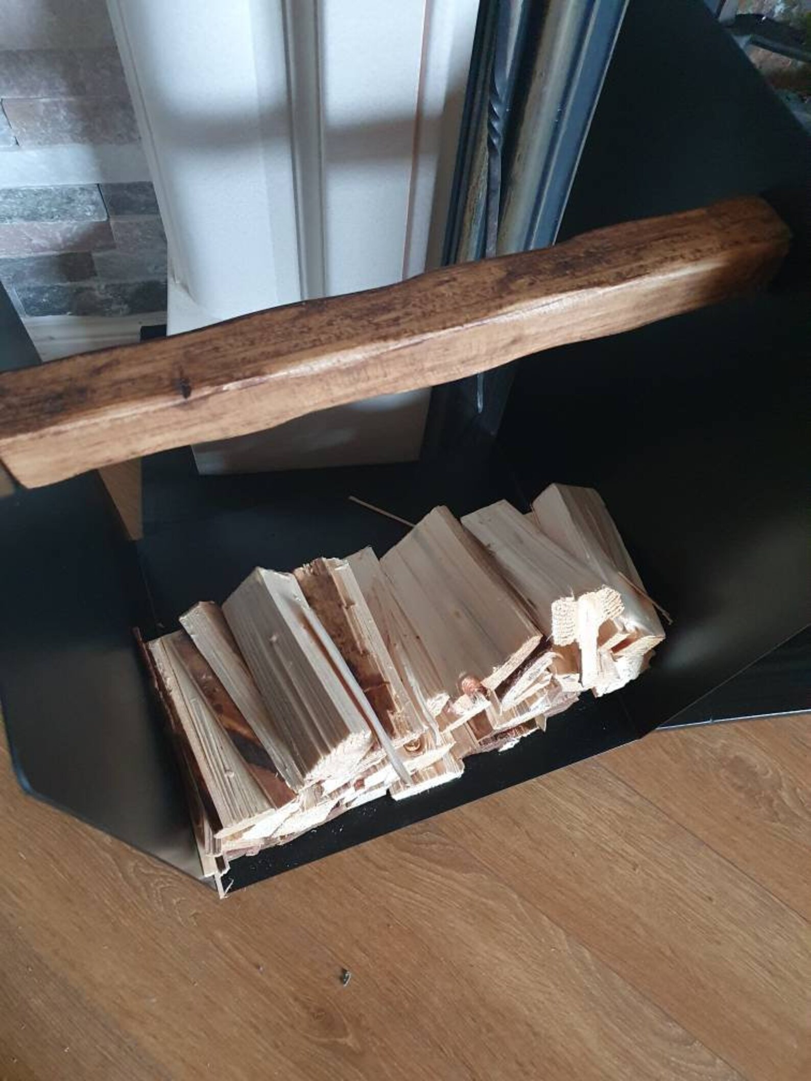 Handcrafted Log and Kindling holder fireplace decor Etsy