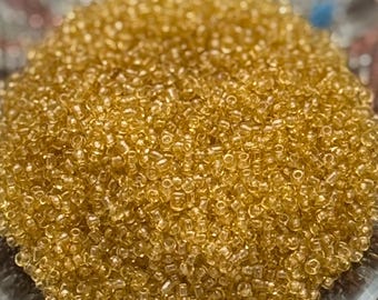 Französische Glasperlen: Light Topaz Yellow, 12/0 (28 Gramm)