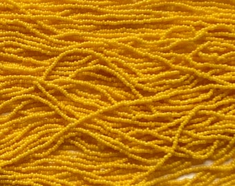 SELTENE Handgemachte Antik Micro Rocailles-18 / 0-20 / 0 Curry Gelb Opaque Greasy-3g Stänge
