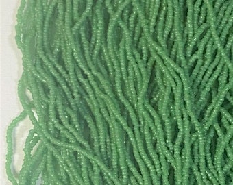 SELTENE Antik Micro Seed Beads-20/0 Hell hell greasy grün-handgefertigt Italienisch