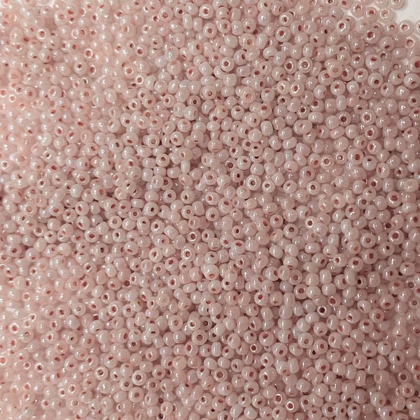 RARE Antique/Vintage Seed Beads-14-16/0 Pale Pearlized Cheyenne Pink 5.5g bags