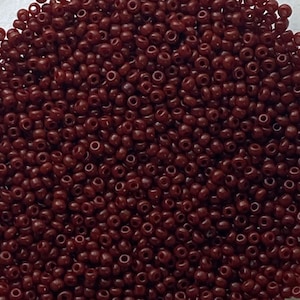 RARE Antique Micro Seed Beads-16/0 Dark Rich Reddish Brown color lot #2--Four Gram Bags
