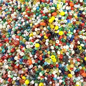 Antique Seed Beads Mix: Vintage Micro Beads for Restoration (28 gram Bag)