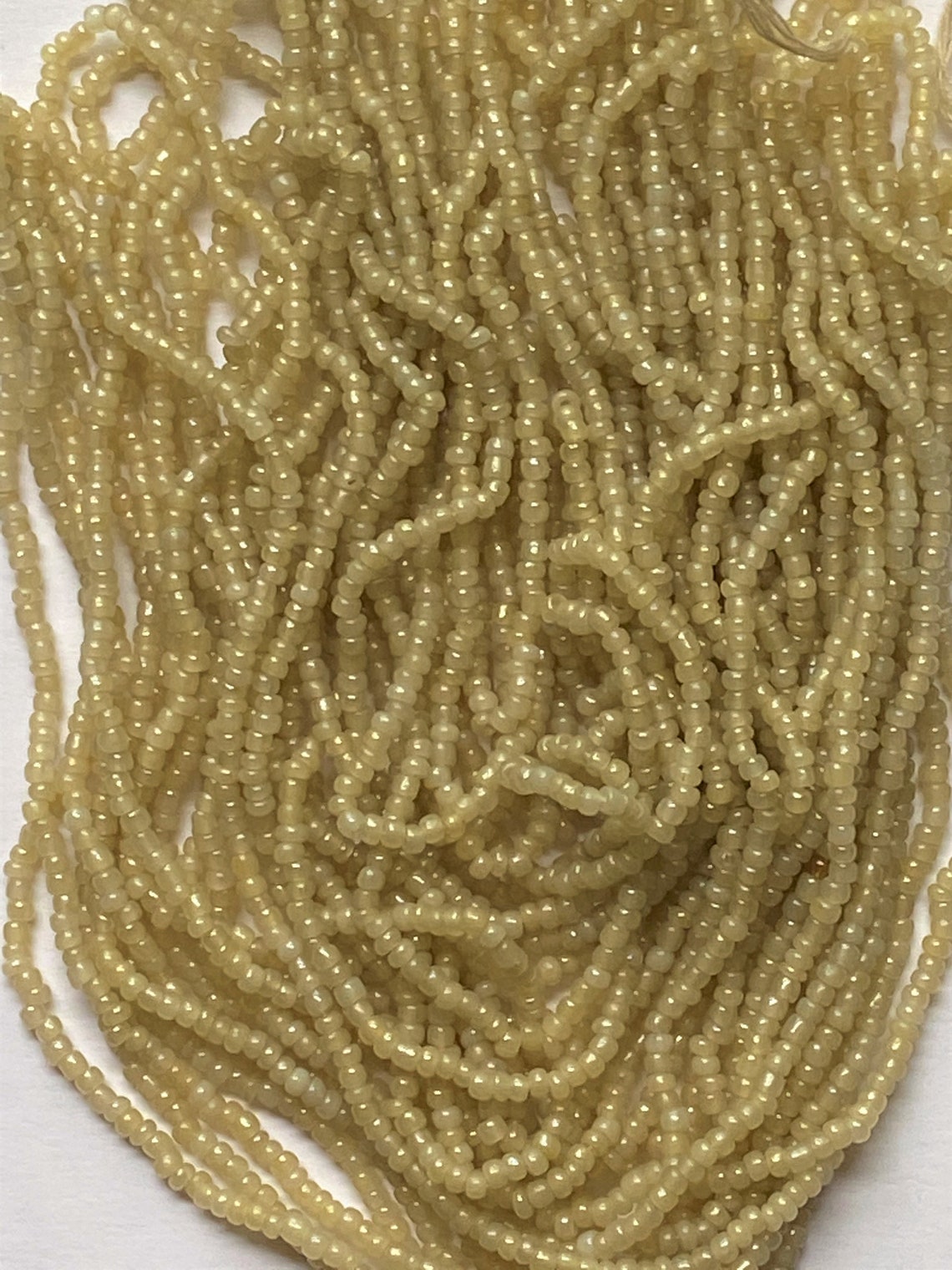 RARE Antique Micro Seed Beads10/011/0 Greasy Palest Yellow Etsy
