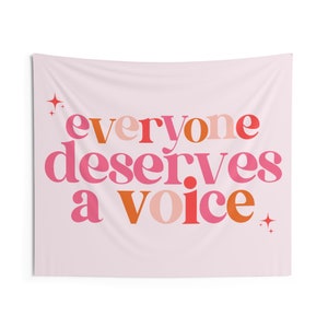 todos merecen una voz tela decorativa