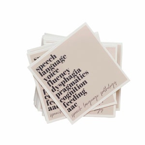 SLP sticker - “scope of practice” neutral colors