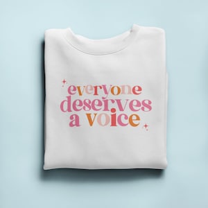 SLP crew- everyone deserves a voice pink color block