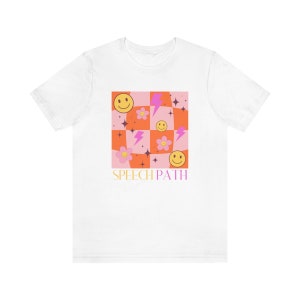 smiley disco speech path t-shirt à manches courtes
