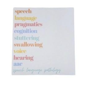 SLP sticker - “colorful scope of practice”