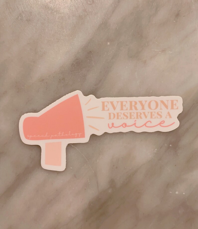 SLP Sticker - “everyone Deserves a Voice” Megaphone - Etsy