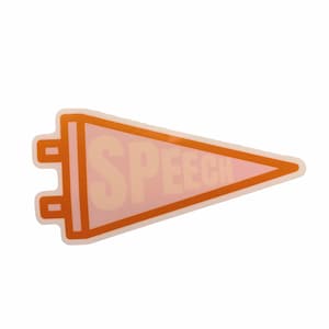 SLP sticker - “SPEECH” flag