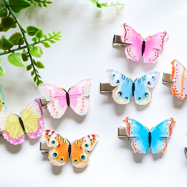 Butterfly Resin Clip | Colorful Butterfly Chips || Butterfly Hair Clips || Resin Hair Clips || Micro Hair Clips || Baby Hair Clips ||