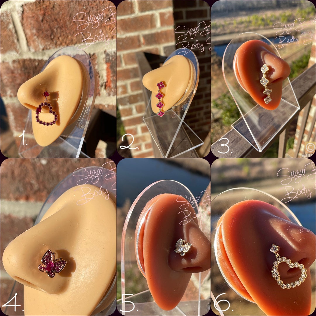 Fashion Nose Rings Lshaped Nose Ringsnose Ringsbody Etsy