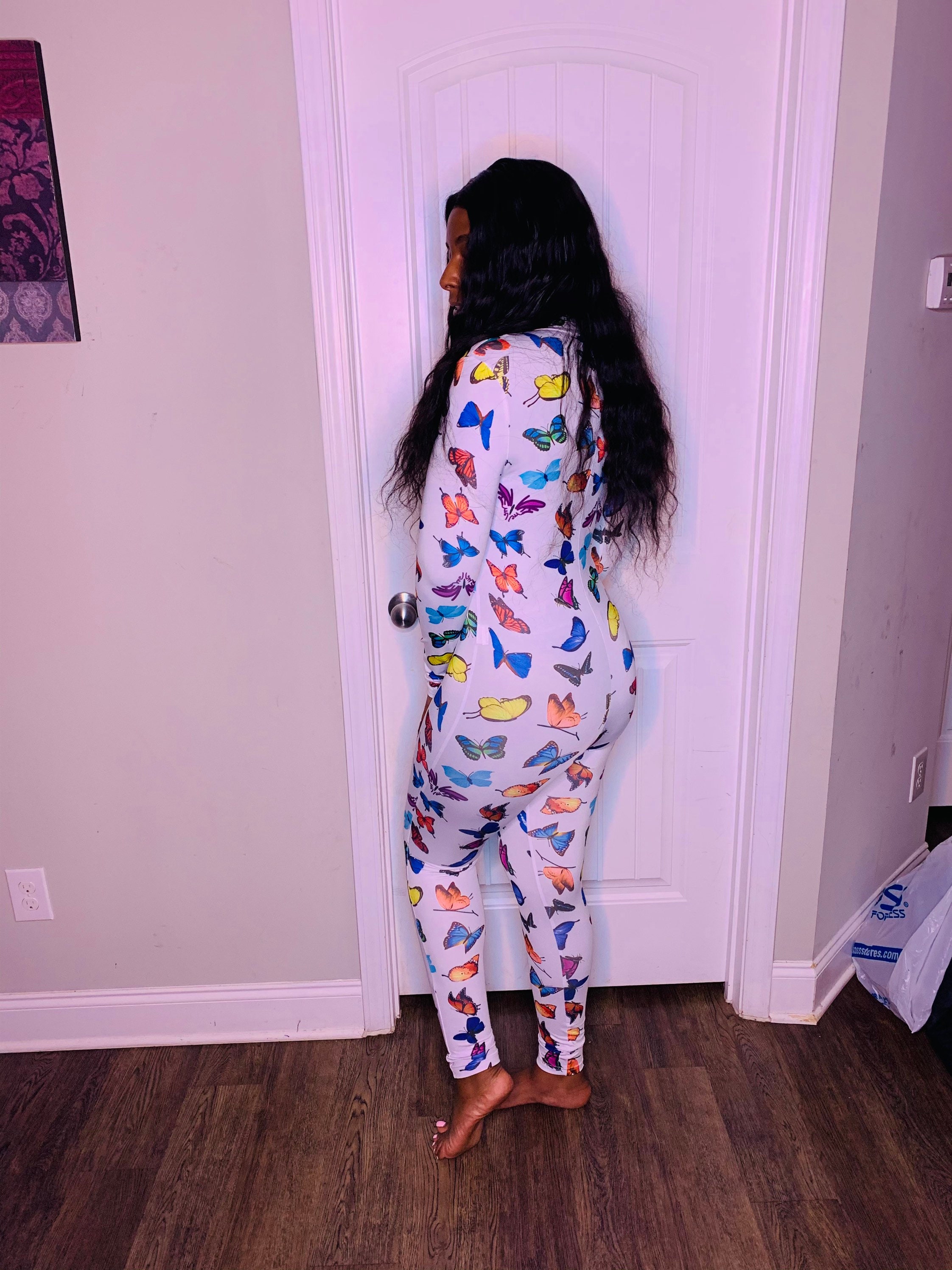 Butterfly jumpsuit Y2k bodysuit cute bodysuitsbutterfly Etsy