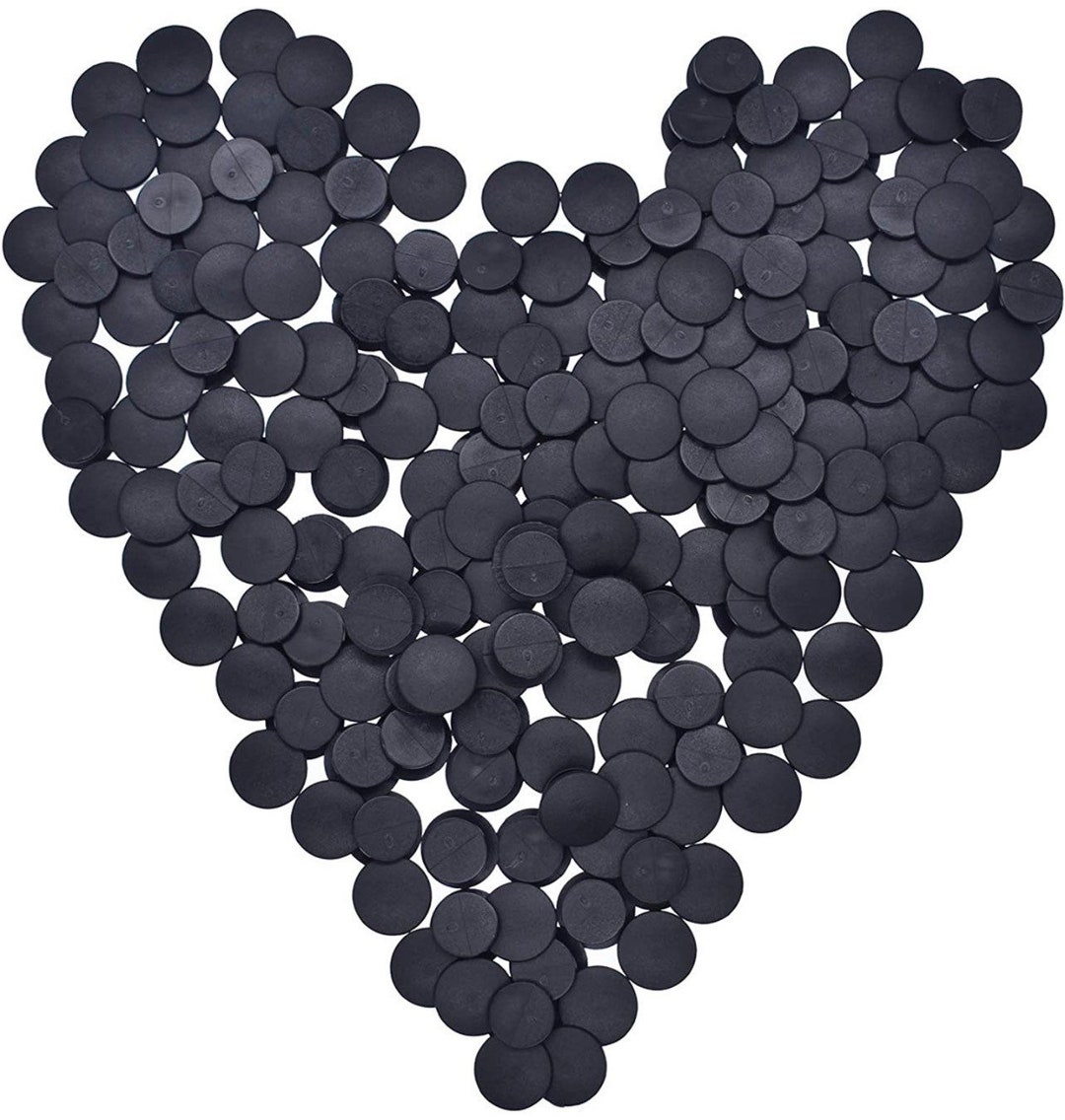 Black Buckle Plastic Button Accessories Charm Backs for Flat Etsy