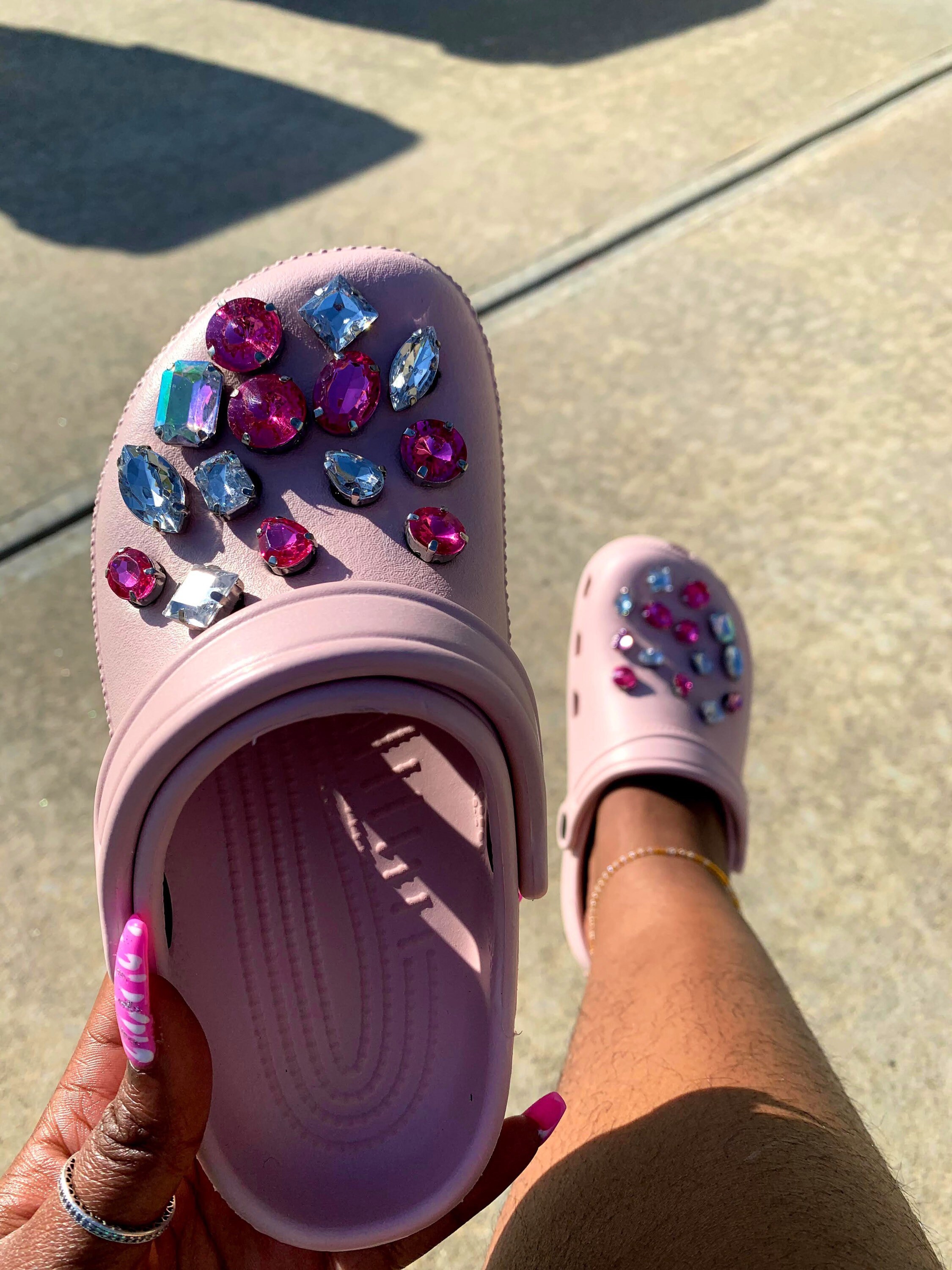 Barbie pink mommy and me gemstone crocs set | Etsy