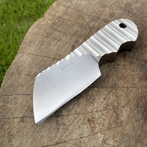 Royal Custom Handmade 52100 Bearing Steel 13.2 mm Thick Integral Mini Hunting Skinning EDC Knife RK-23/10