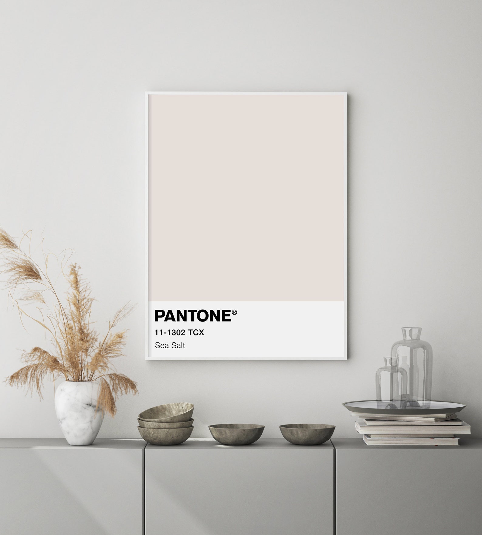 Pantone Beige wall Art Pantone Sea Salt Print Printable Etsy
