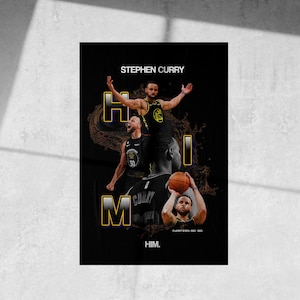 Steph Curry HIM Poster, NBA Decor, Room Art, Digital Download, Basketball Poster, Gift For Boyfriend, Gift For Girlfriend