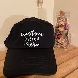 Custom embroidery on a hat