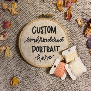 Custom embroidered portrait