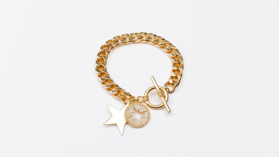 18 karat gold charm bracelet outlet