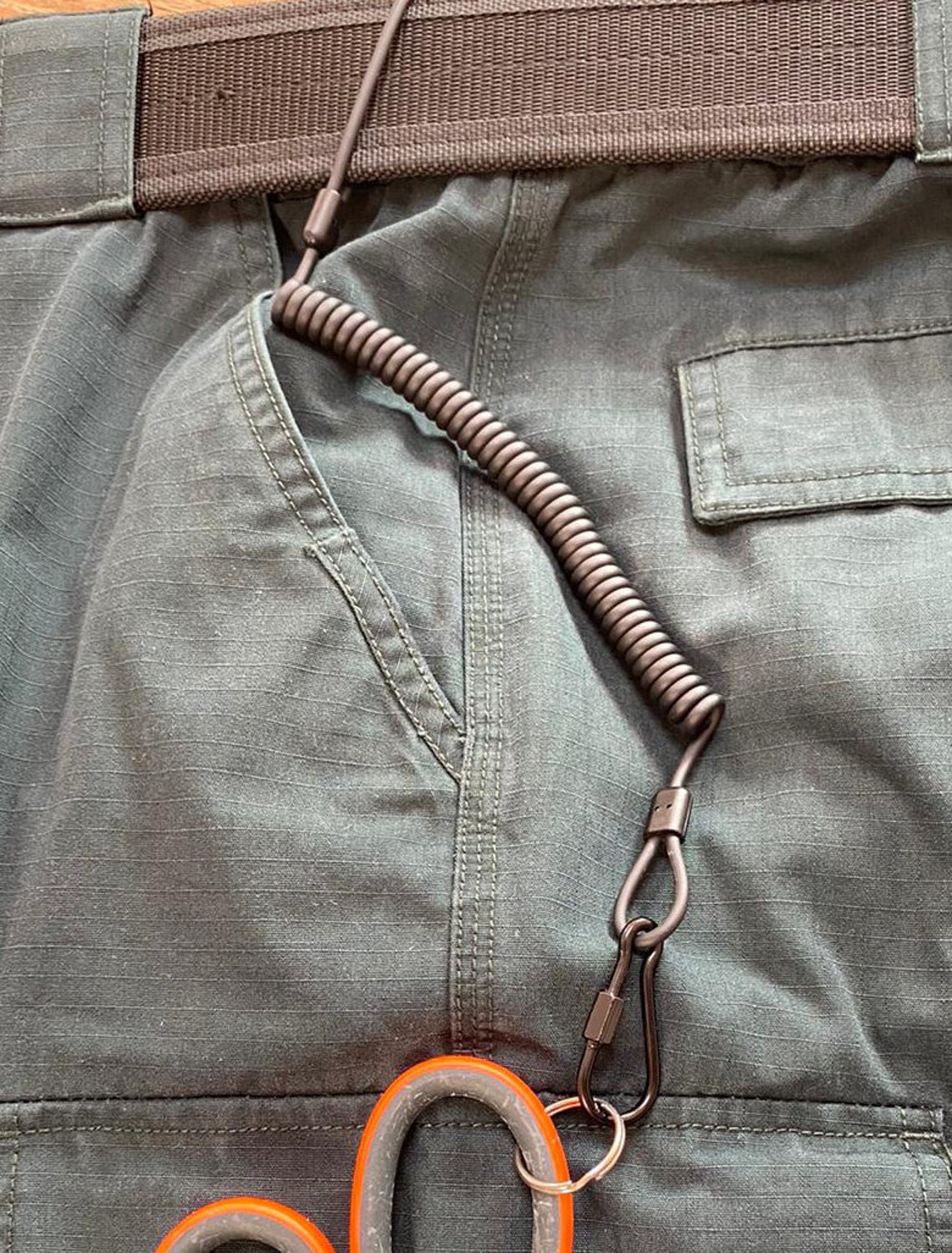 MilitaryGrade Coiled Kevlar Lanyard with Snap Clip Etsy