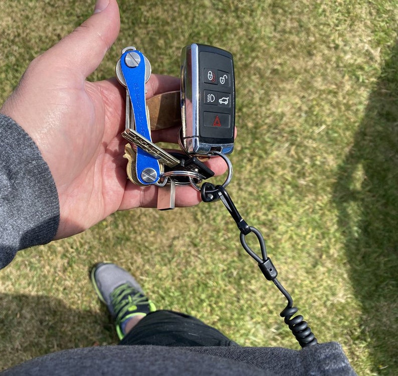 MilitaryGrade Coiled Kevlar Lanyard with Snap Clip Etsy