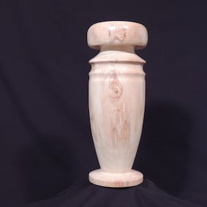 vase, wood vase, lathe turned vase, Aspen vase, had turned vase, reclaimed wood vase, tall vase, flower vase, decretive vase, designer vase