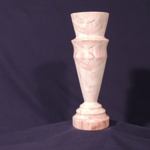 vase, wood vase, lathe turned vase, Aspen vase, had turned vase, reclaimed wood vase, tall vase, flower vase, decretive vase, designer vase